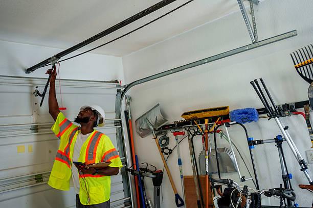 Professional Garage Door Panel Replacement technician working in Amador Pines, CA